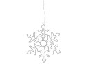 Zestaw 3 dekoracji ogrodowych wiszący LED śnieżynki 30/39/50 cm srebrny LOHELA Lumarko!