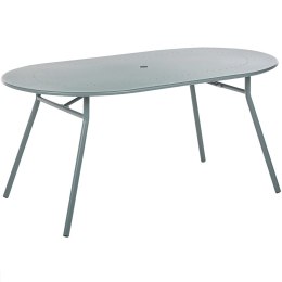 Stół ogrodowy metalowy 160 x 90 cm jasnoniebieski CALVI Lumarko!