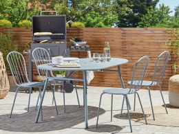 Stół ogrodowy metalowy 160 x 90 cm jasnoniebieski CALVI Lumarko!