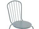 Zestaw 8 krzeseł ogrodowych metalowy jasnoniebieski CALVI Lumarko!