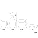 4-częściowy zestaw akcesoriów łazienkowych szklany przezroczysty SONORA Lumarko!