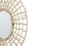 Okrągłe lustro ścienne w plecionej ramie ⌀ 60 cm naturalne PALACI Lumarko!