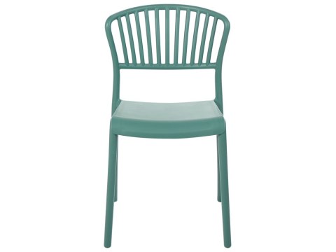 Zestaw 4 krzeseł do jadalni zielony GELA