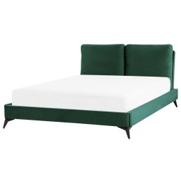 Łóżko welurowe 140 x 200 cm zielone MELLE Lumarko!