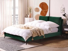 Łóżko welurowe 140 x 200 cm zielone MELLE Lumarko!