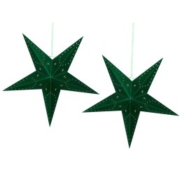 Zestaw 2 wiszących gwiazd welurowych LED 60 cm zielony MOTTI Lumarko!