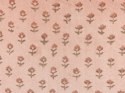 Welurowa poduszka dekoracyjna z frędzlami roślinny motyw 45 x 45 cm różowa RUMHORA Lumarko!