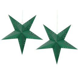 Zestaw 2 wiszących gwiazd brokatowych LED 60 cm zielony MOTTI Lumarko!