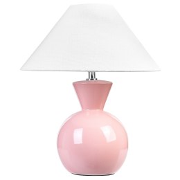 Lampa stołowa ceramiczna różowa FERRY Lumarko!