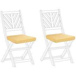 Zestaw 2 poduszek na krzesła ogrodowe geometryczny wzór żółty TERNI Lumarko!