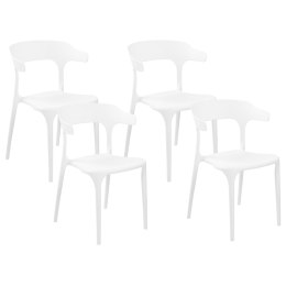 Zestaw 4 krzeseł do jadalni białe GUBBIO Lumarko!
