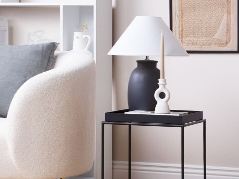 Świecznik porcelanowy biały SPARTA