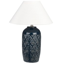 Lampa stołowa ceramiczna ciemnoniebieska TELIRE Lumarko!