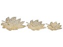 Zestaw 3 pater dekoracyjnych liść klonowy złoty PEMALI Lumarko!