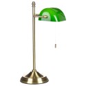 Lampa bankierska metalowa zielona ze złotym MARAVAL Lumarko!