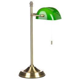 Lampa bankierska metalowa zielona ze złotym MARAVAL Lumarko!