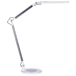 Lampa biurkowa LED metalowa srebrna GRUS Lumarko!
