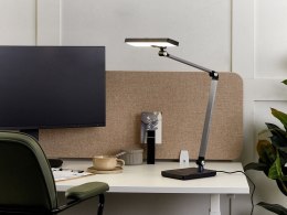 Lampa biurkowa LED metalowa z ładowarką indukcyjną czarna LACERTA Lumarko!