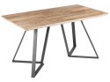 Zestaw do jadalni stół i ławka jasne drewno z czarnym UPTON Lumarko!