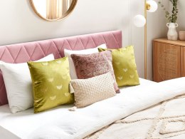2 welurowe poduszki dekoracyjne w motyle 45 x 45 cm jasnozielone YUZURI Lumarko!