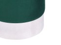 Puf welurowy ⌀ 36 cm zielony BRIGITTE Lumarko!