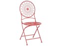 Zestaw 2 krzeseł ogrodowych metalowy czerwony SCARIO Lumarko!