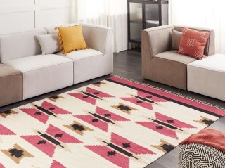 Dywan bawełniany kilim 200 x 300 cm wielokolorowy GARNI