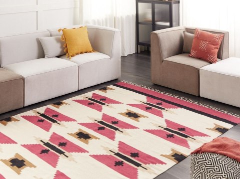 Dywan bawełniany kilim 200 x 300 cm wielokolorowy GARNI