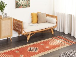 Dywan bawełniany kilim 80 x 300 cm pomarańczowy GAVAR Lumarko!
