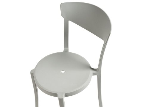 Zestaw 4 krzeseł do jadalni jasnoszary VIESTE