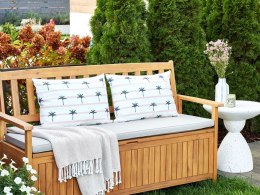 2 poduszki ogrodowe w palmy 40 x 60 cm białe MOLTEDO Lumarko!