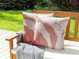 2 poduszki ogrodowe we wzór abstrakcyjny 45 x 45 cm różowe CAMPEI Lumarko!