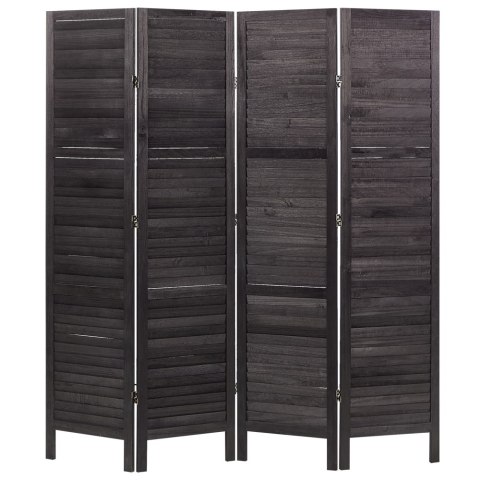 4-panelowy składany parawan pokojowy drewniany 170 x 163 cm ciemnobrązowy AVENES Lumarko!