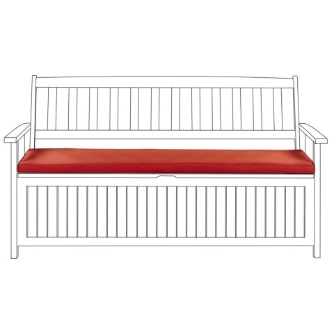 Poduszka na ławkę ogrodową 45 x 148 cm czerwona SOVANA Lumarko!
