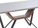 Stół do jadalni 180 x 90 cm imitacja betonu z czarnym BANDURA Lumarko!