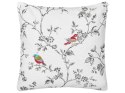 2 bawełniane poduszki dekoracyjne z motywem ptaków 45 x 45 cm białe DILLENIA Lumarko!