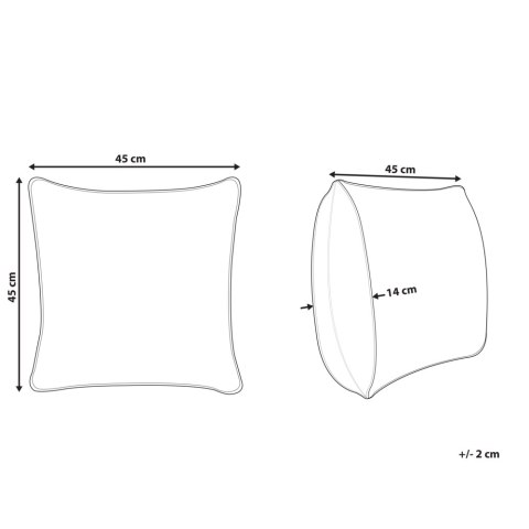 Bawełniana poduszka dekoracyjna tuftowana z frędzlami 45 x 45 cm różowa BISTORTA