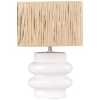 Lampa stołowa ceramiczna biała JUDY