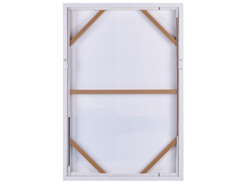 Obraz na płótnie w ramie abstrakcyjny 63 x 93 cm wielokolorowy RUFFANO