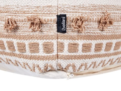 Puf bawełniany 50 x 50 x 35 cm beżowy KARAW