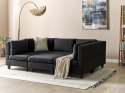 Sofa modułowa 5-osobowa z otomaną czarna UNSTAD Lumarko!