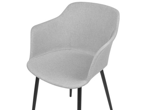 Zestaw 2 krzeseł jasnoszary ELIM