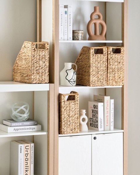 Zestaw 4 koszy na dokumenty z hiacyntu wodnego jasny BAOLOC