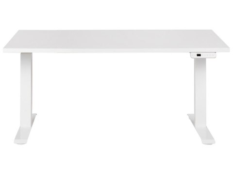 Biurko regulowane elektrycznie 160 x 72 cm białe DESTIN III