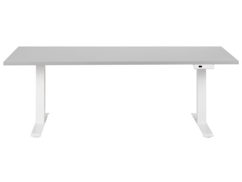 Biurko regulowane elektrycznie 180 x 72 cm szaro-białe DESTIN III