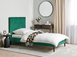 Łóżko welurowe 90 x 200 cm zielone BAYONNE Lumarko!