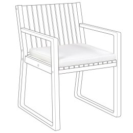 Poduszka na krzesło ogrodowe biała SASSARI Lumarko!