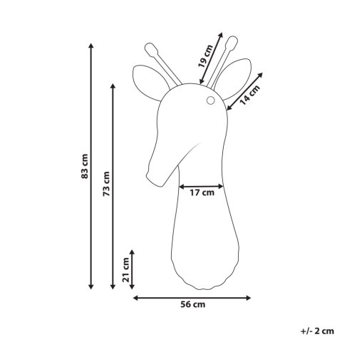 Rattanowa dekoracja ścienna żyrafa jasna BANANEC