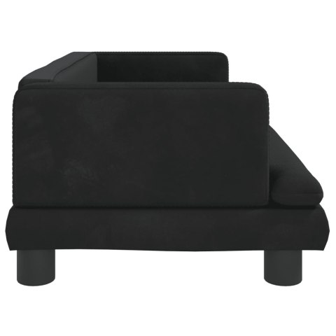 Sofa dla dzieci, czarna, 80x45x30 cm, aksamit Lumarko!