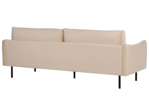 Zestaw wypoczynkowy welurowy beżowy VINTERBRO